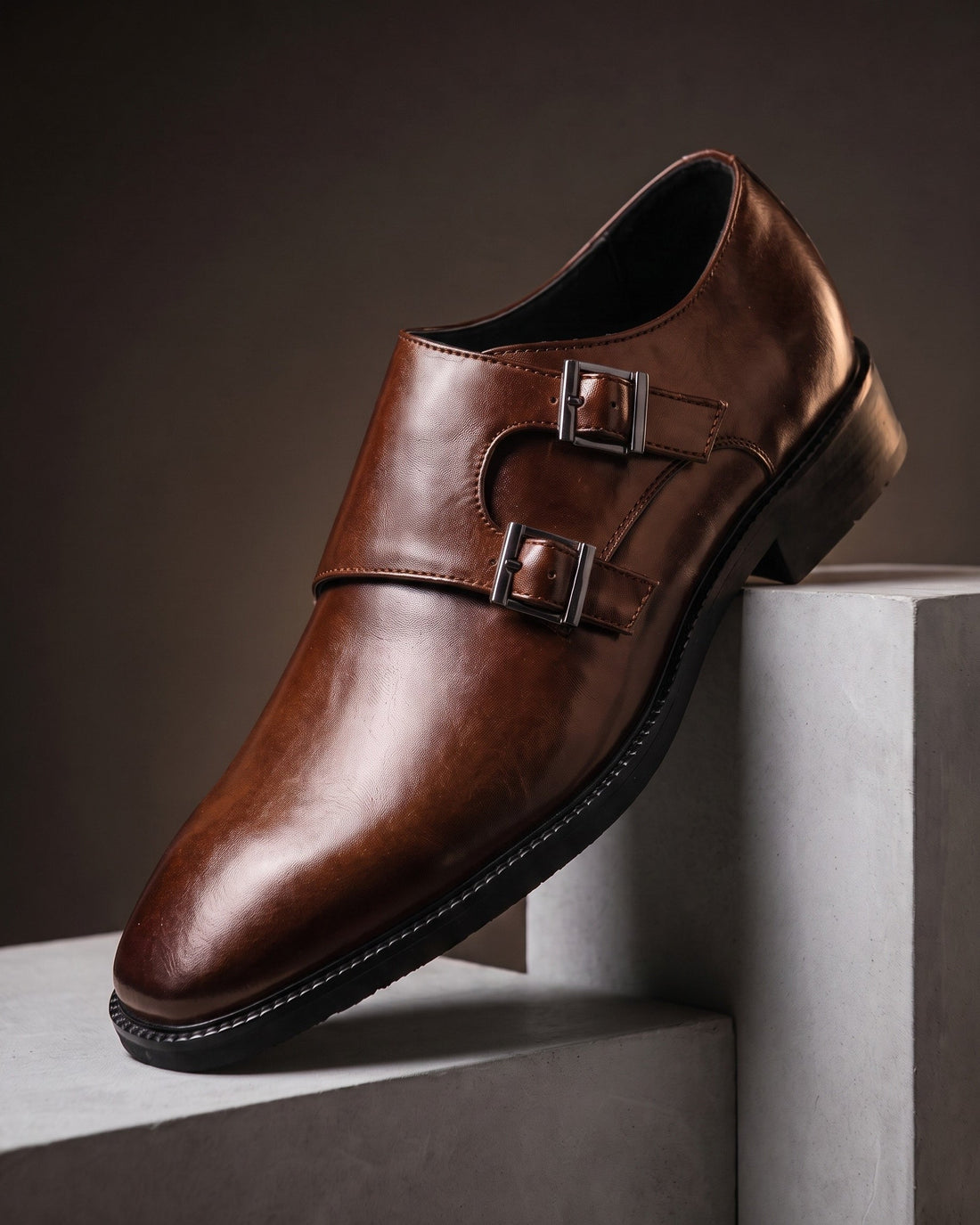 Santos Men's Leather Monk Strap Shoes