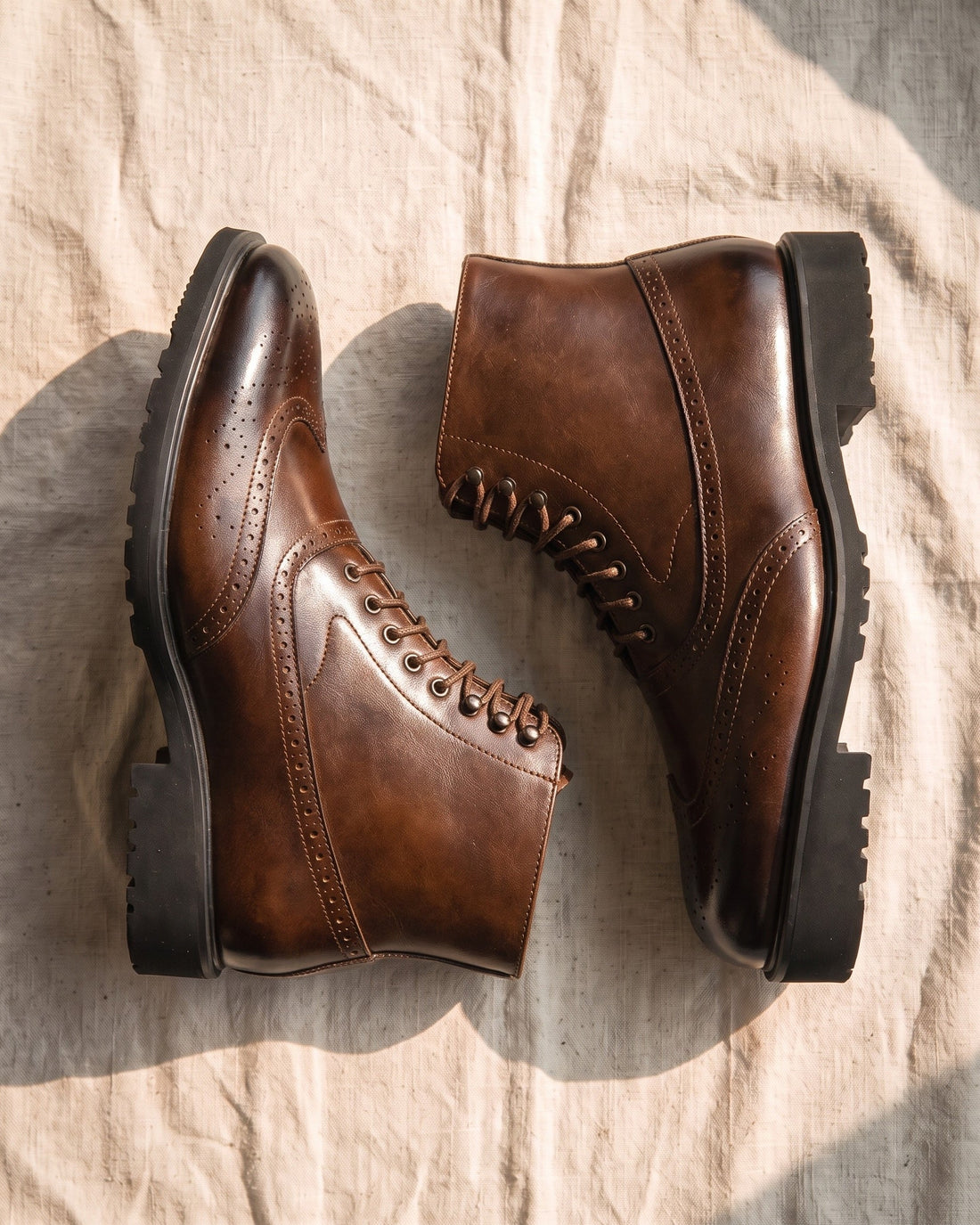 Giovanni Men's Leather Wingtip Boots