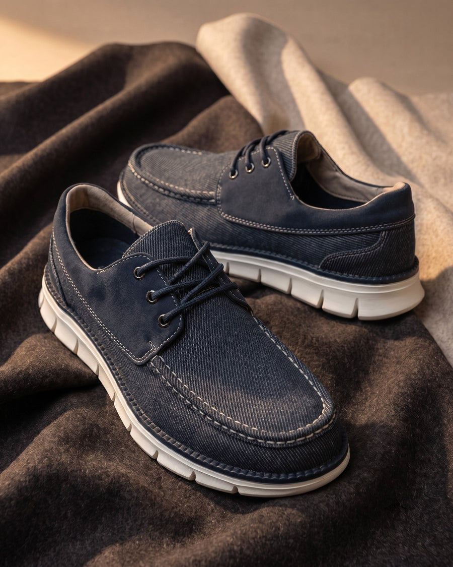 Renzo Men's Canvas Moccasins