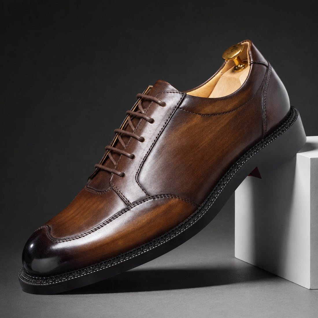 Men's Leather Derby Shoes – Tiziano
