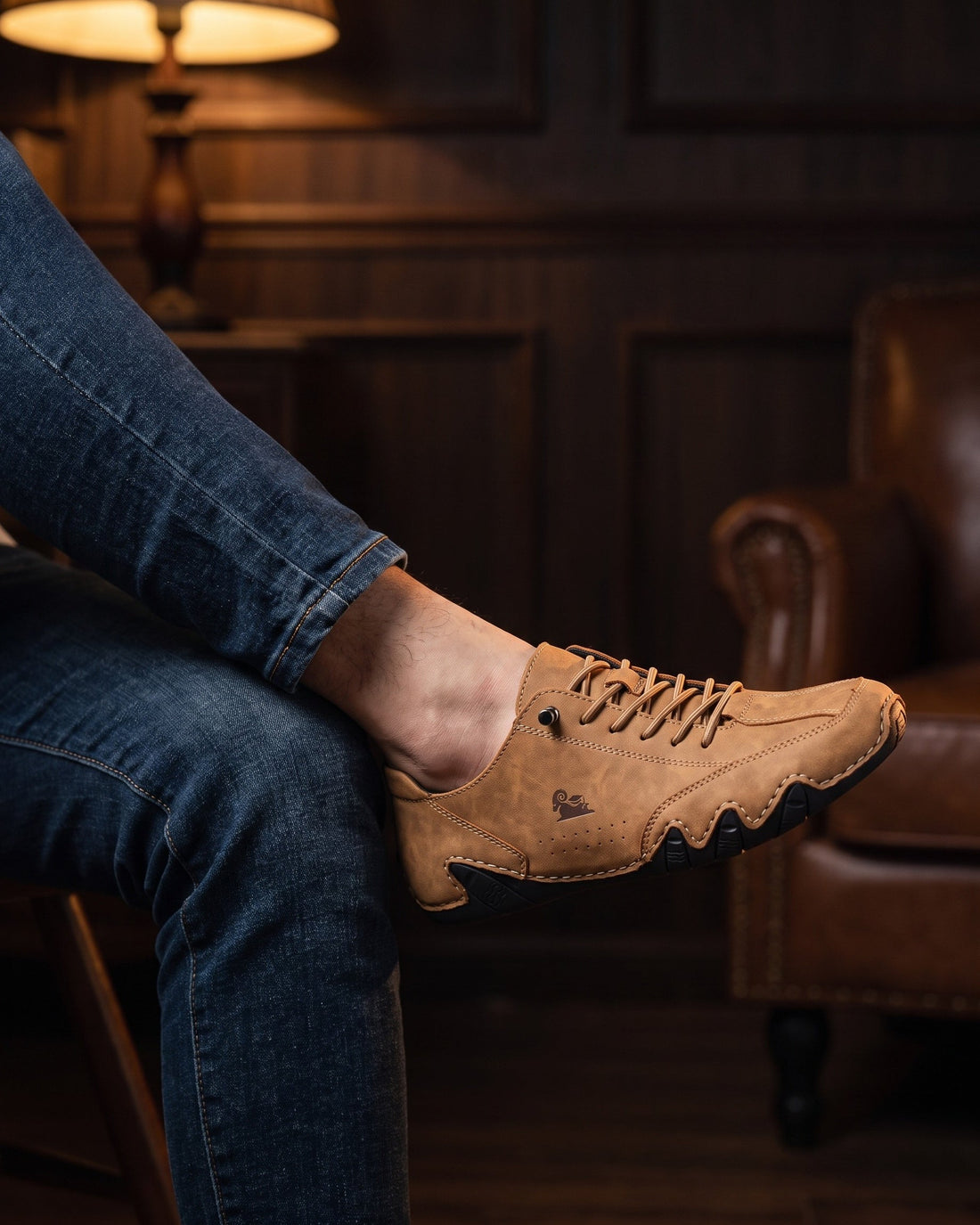 Tiberio Men's Leather Driving Shoes