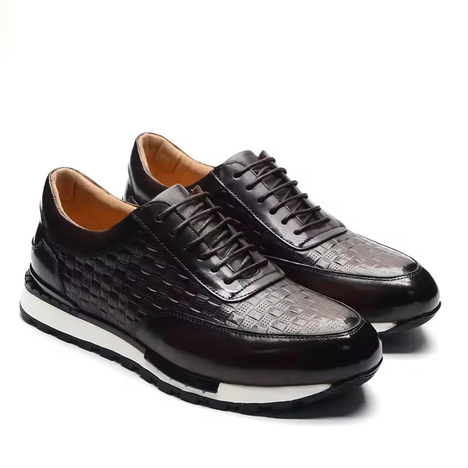 Men's Croco-Embossed Trainers – Aurelio