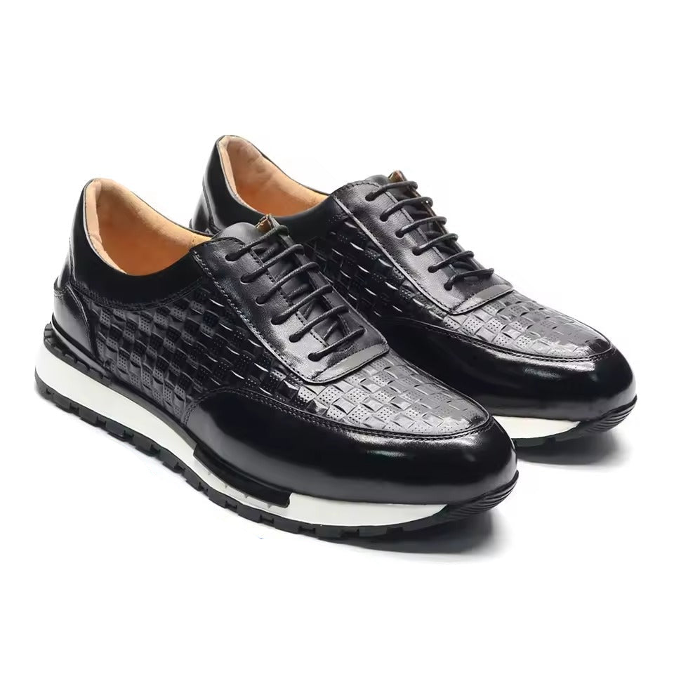 Men's Croco-Embossed Trainers – Aurelio
