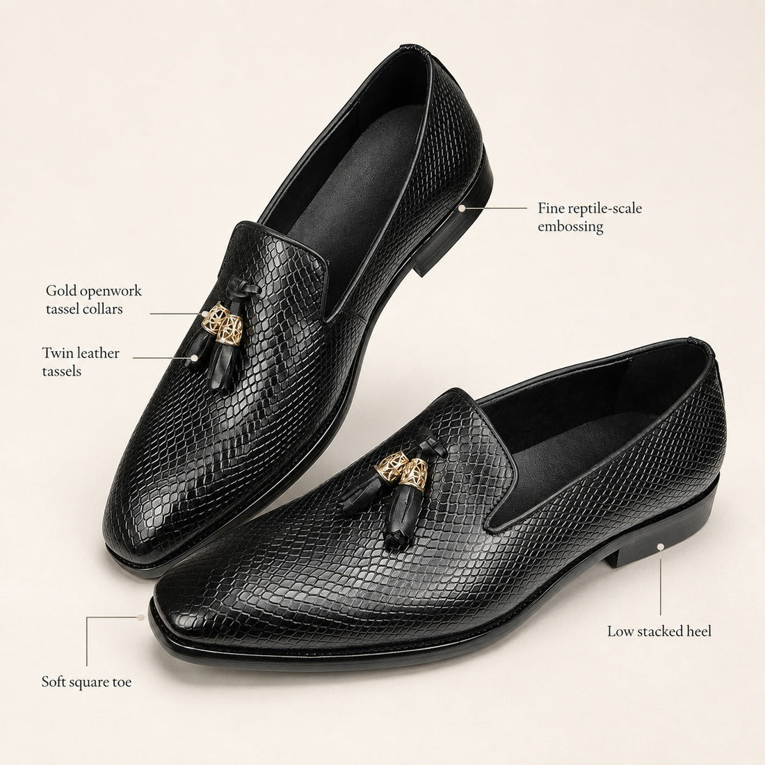 Men's Leather Tassel Loafers – Lamberto