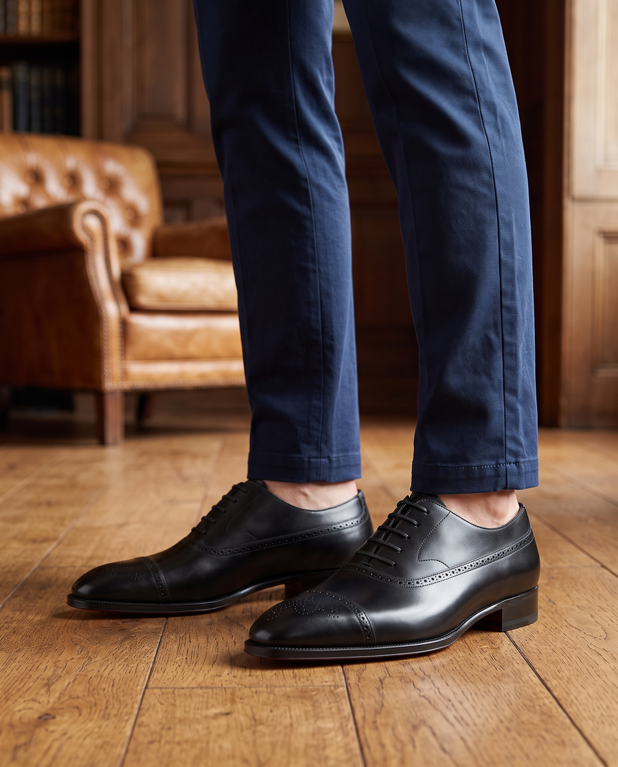 Men's Leather Red-Sole Oxford Shoes – Valentino