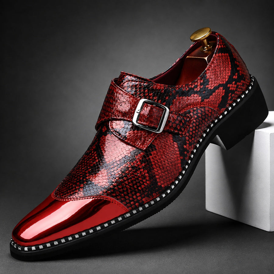 Men's Leather Single Monk Strap Shoes – Saverio