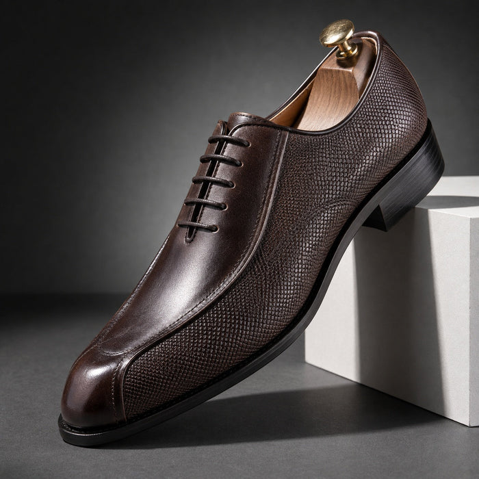 Men's Leather Pointed-Toe Oxford Shoes – Lauro